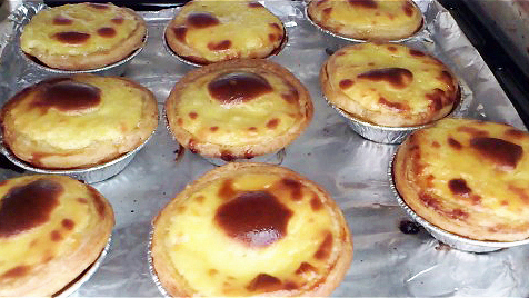 portuguese egg tarts forming burn marks in oven